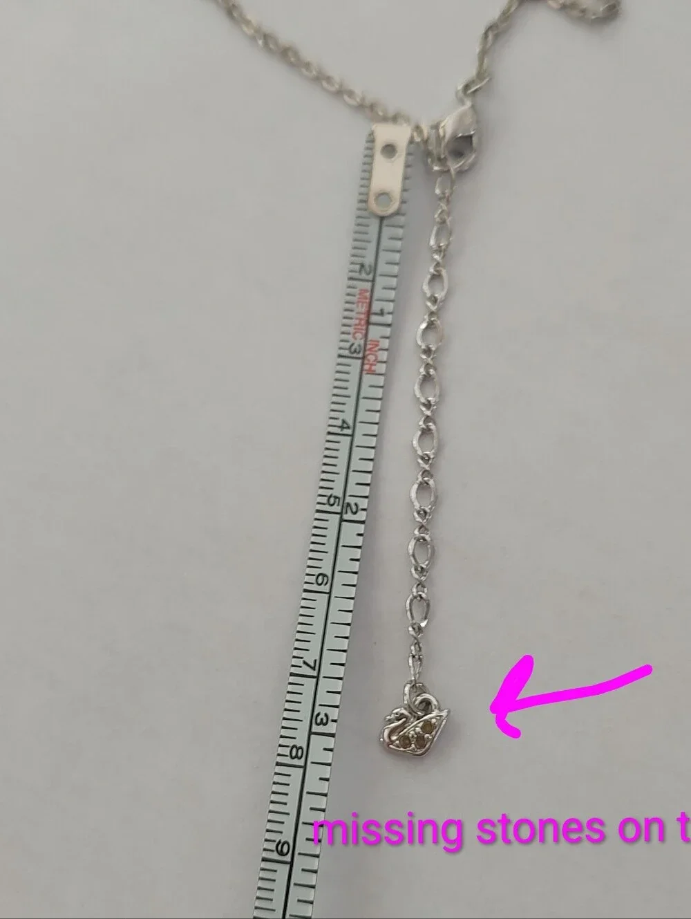 Swarovski Heart Lock & Key Necklace - Picture 6 of 7
